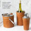 Leather Stitched Double Walled Wine Chiller