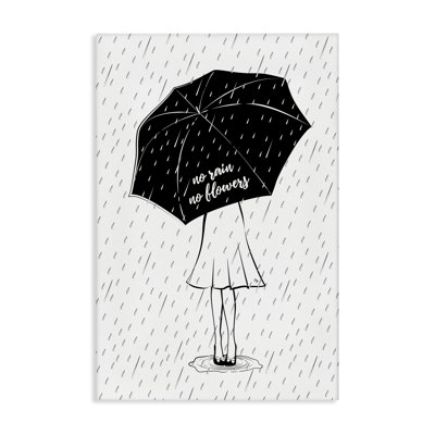 No Rain No Flowers Canvas Wall Art by Martina Pavlova