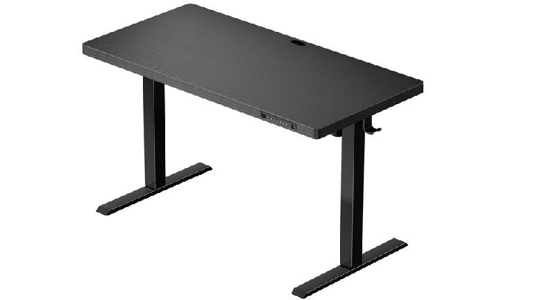 Bureau debout à hauteur ajustable, Noir / Noir