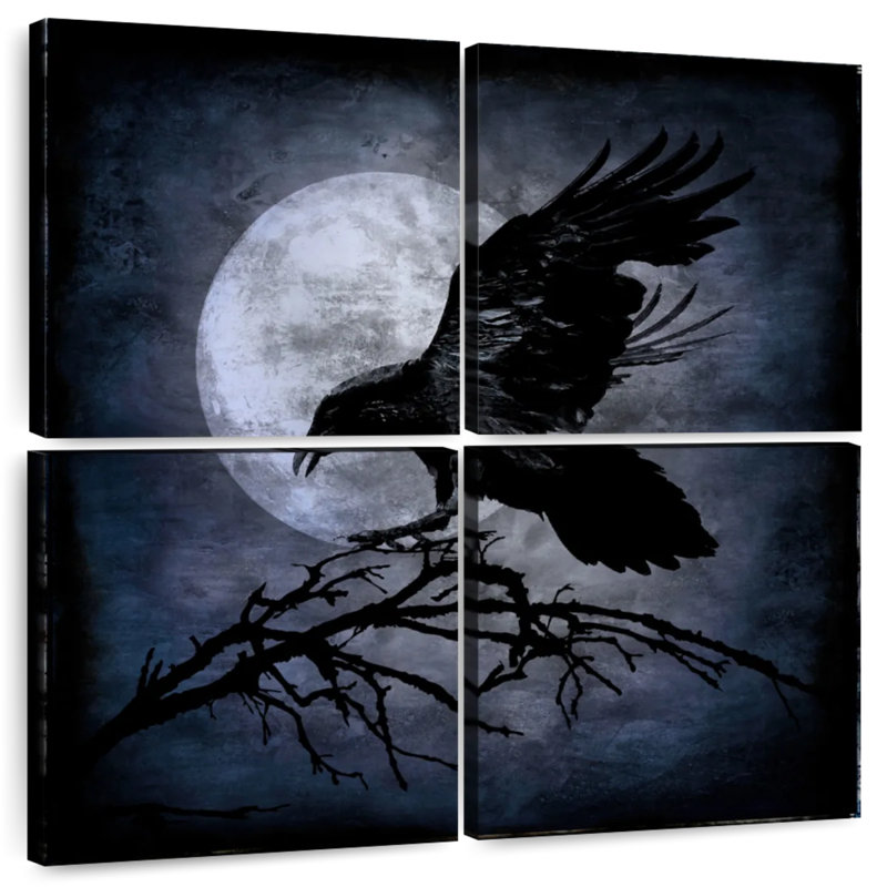 Kelan Moonlight Crow, 18" H x 18" W
