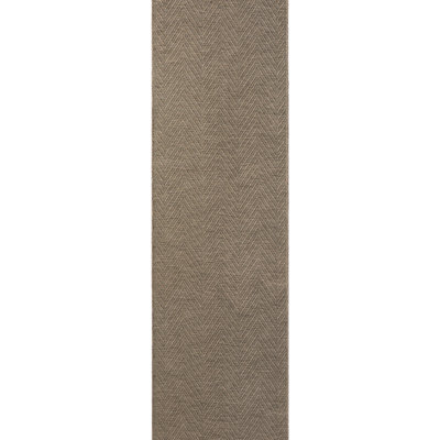 TOWN & COUNTRY BASICS Pax Herringbone Textured Solid Machine Washable Area Rug Brown
