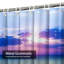 Sunset Sea Beach Ocean Sunrise Shower Curtain with 12 Hooks-206344244