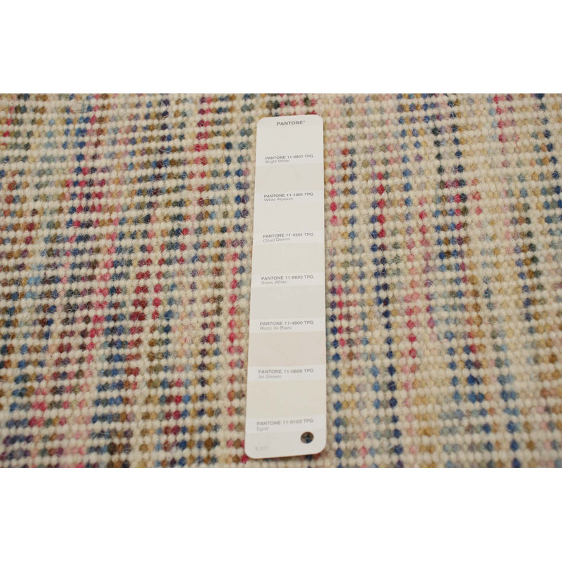 Tapis oriental crème en laine tissé à plat à la main Terrytown