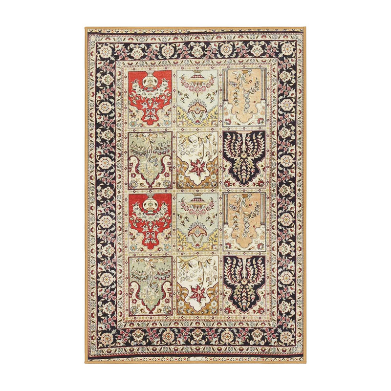 Tapis oriental vert / brun, Rectangle 5 pi x 7 pi