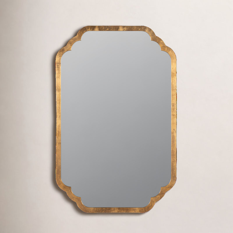 Covell Scalloped Mirror, Gold Leaf