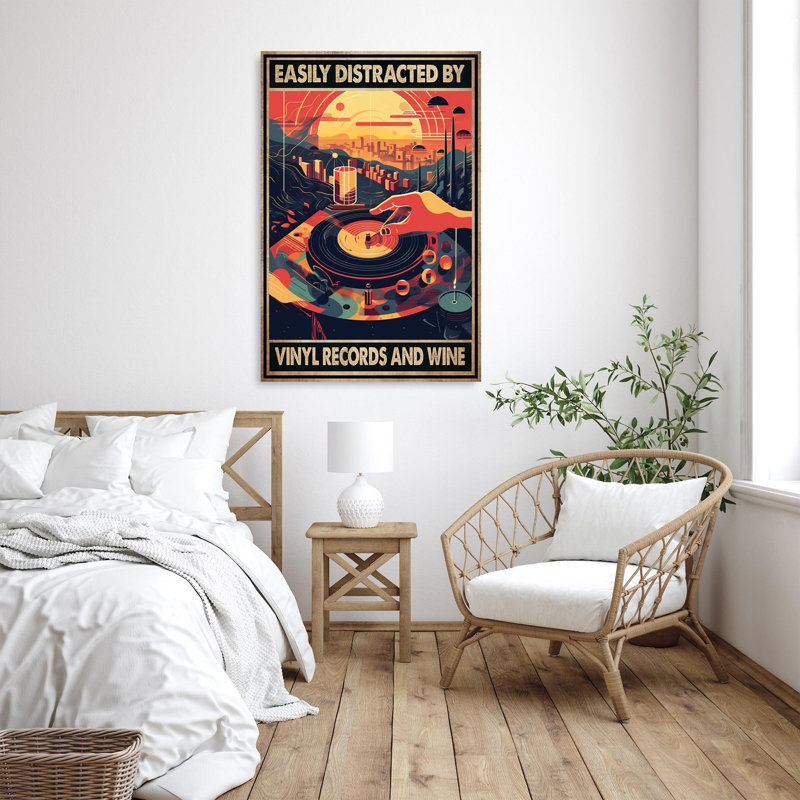 Bodyn vinyles et vin sur toile, impression, H 20 po x l 16 po x P 1,25 po