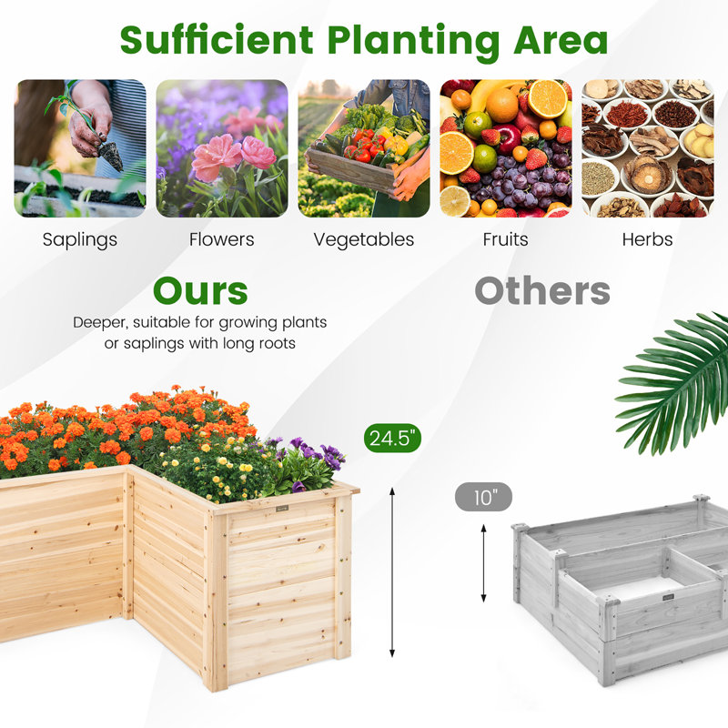 Wood Raised Garden Bed