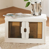 Stackable Storage Bins with Lids and Wheels, Medium Size Folding Storage Box