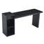 Canapé et console modernes en MDF peu encombrant de style bois noir avec rangement à 2 niveaux