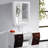 Andjoua Surface Mount Framed 1 Door Medicine Cabinet with 1 Adjustable Shelves