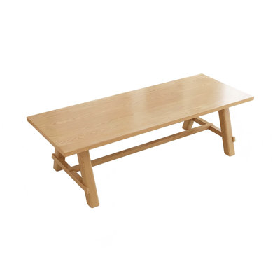 Table de conférence 86,61 po en bois massif minimaliste moderne au fini naturel