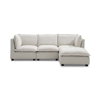 Beige Linen Sofa
