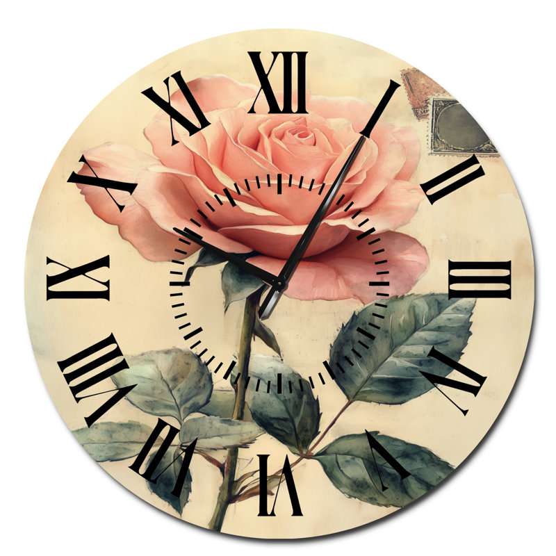 Horloge murale fleurie, Surdimensionné