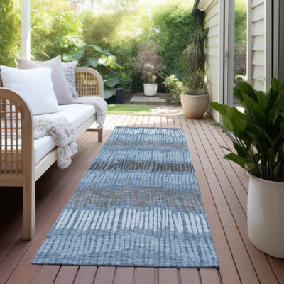 Rectangle Malek Indoor/Outdoor Area Rug with Non-Slip Backing