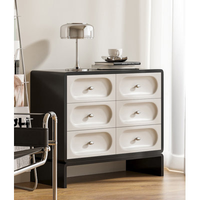 Minimalist Modern Multifunctional Black-and-White Accent Chest