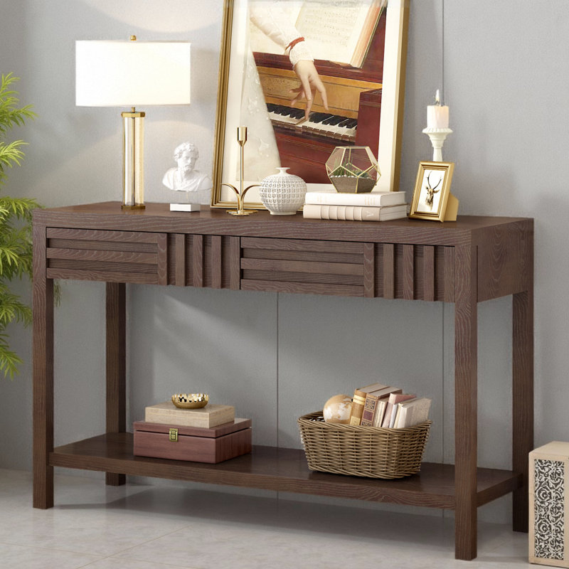 Console de 51 po pour le couloir, Brun