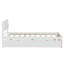 Lit simple moderne avec cadre blanc crème et utile avec tête de lit ultrabrillante pour la longévité de la chambre à coucher-121107265