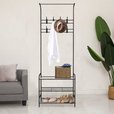 Iron Freestanding 8 - Hook Coat Rack