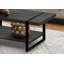 Table basse décorative, cocktail, rectangulaire, salon, L 48 po, métal, stratifié, contemporain-427746287
