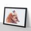 Red Fox in Winter in Abstract - Picture Frame Painting Print-55772063-55772062