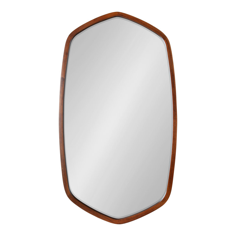 Miroir d'appoint Glover, Noyer brun, H 36 po x l 20 po, Horizontale et verticale
