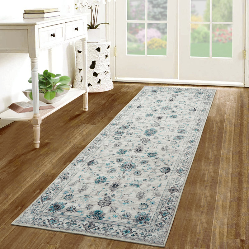 Holzhauer Area Rug with Non-Slip Backing, Runner 2' x 6'