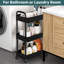 Chariot de rangement roulant avec roulettes, organisateur utilitaire en plastique pour chambre de bébé, cuisine et salle de bain