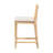 Colombano Modern and Contemporary Natural Wood and Rattan Counter Stool