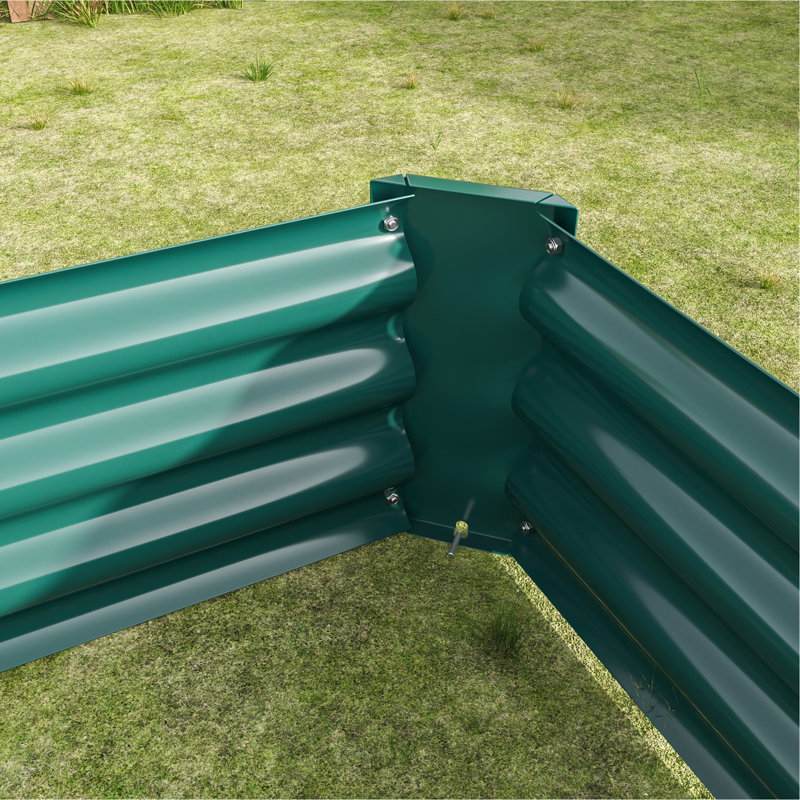 Metal Raised Rectangle Planter Bed 631Ft For Bedroom Vegetable And Flower Growing - Rust Proof, Large Capacity Outdoor Plant Cultivation , Easy To Up