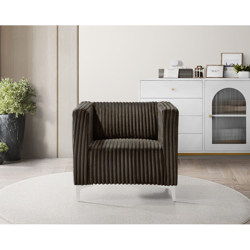 Fauteuil Chryssa, Velours brun