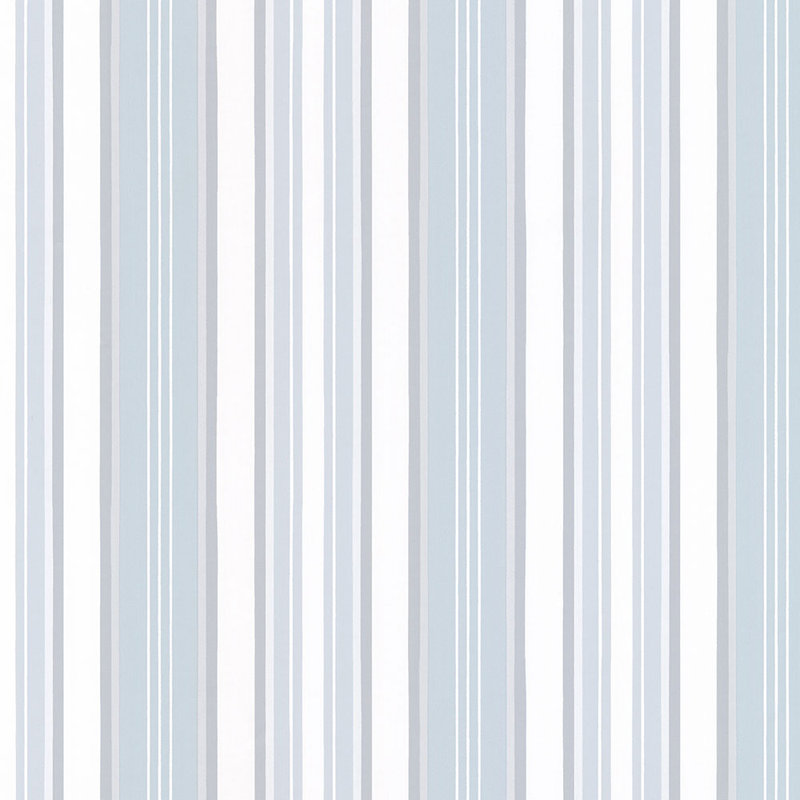 Rouleau de papier peint L 32,7 pi x l 20,5 po Bartow, Argent métallique / bleu clair / blanc