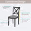Ensemble de chaises de salle à manger pour 4, chaise de cuisine avec siège rembourré, chaise d'appoint-118444581