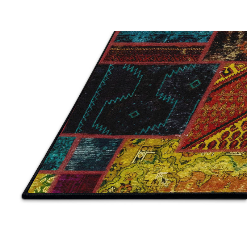 Tapis abstrait à motif abstrait moderne, Rectangle 2 pi x 3 pi