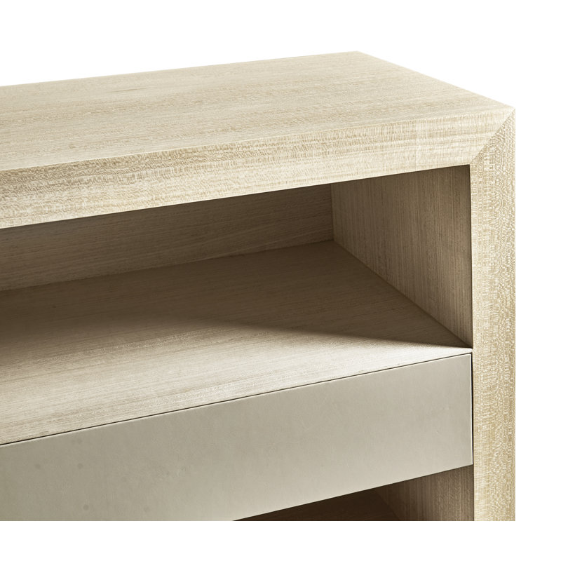 Water 1 - Drawer Solid Wood Nightstand