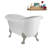 59" Streamline Clawfoot Tub,Tray,Drain, Clawfeet-101628973-102220275