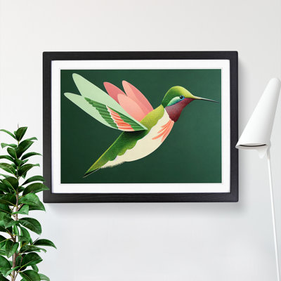 A Daring Hummingbird Abstract - Framed Print