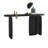 Black Solid Wood Console Table-1820028280