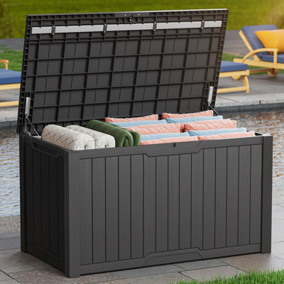 Edrosie Inc 270 Gallons Water Resistant Resin Lockable Deck Box