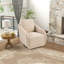 Fauteuil d'appoint pivotant rayé moderne de 34,25 po de largeur-1347826612