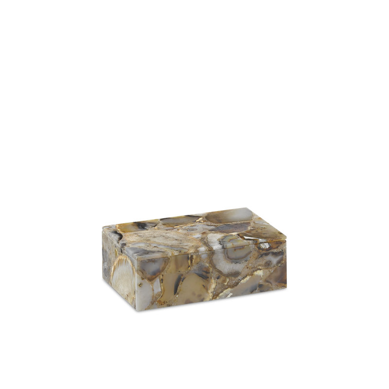Malaga Agate Decorative Box, 2.5"h x 4.5"w x 7"d