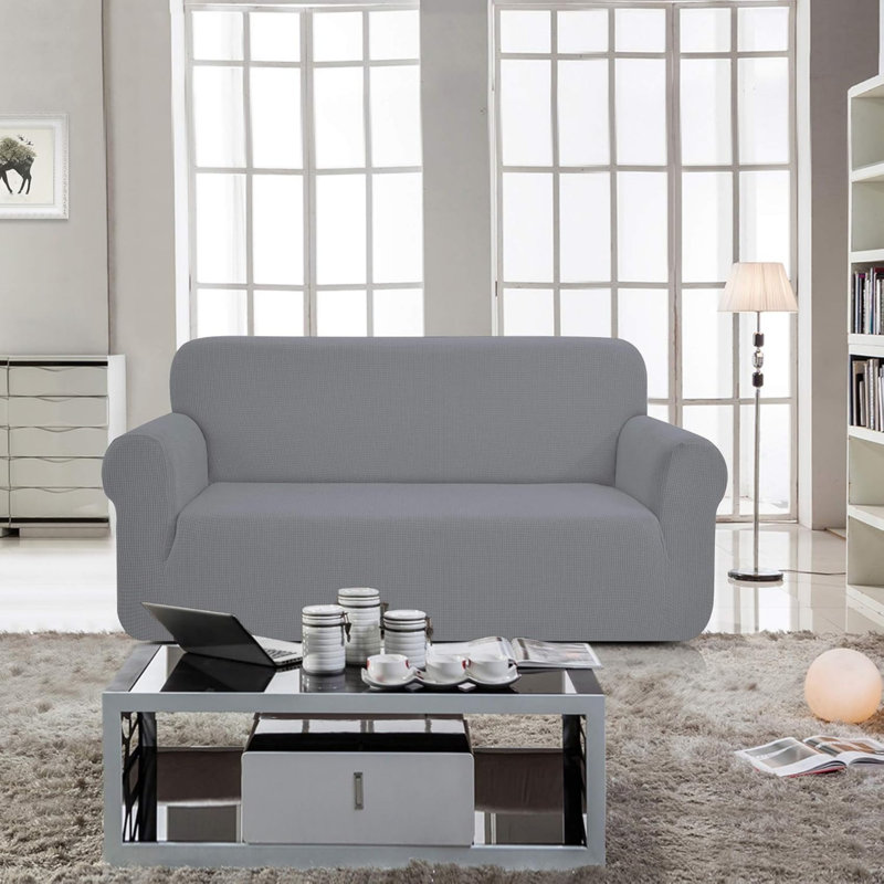 Polyester Box Cushion Sofa Slipcover
