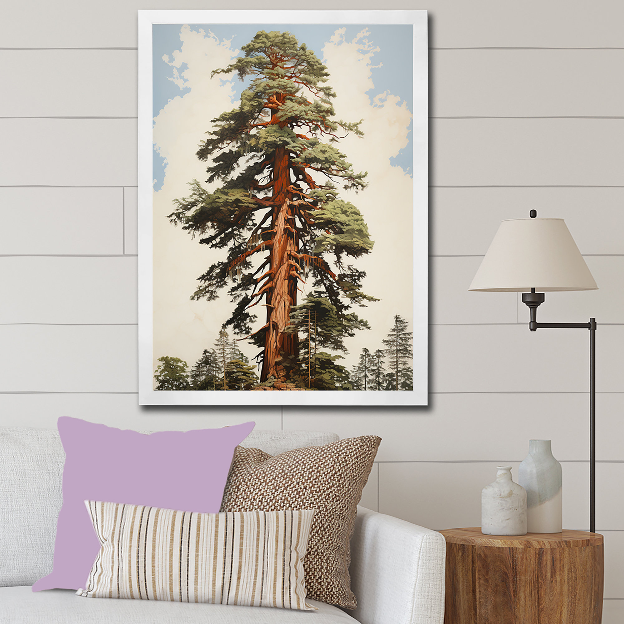Millwood Pines Redwoods Rise Solitude Landscape I - Tree Redwood Canvas ...