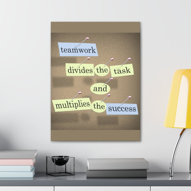 Teamwork Multiplies The Success - Wrapped Canvas Print, 36cm H x 28cm W
