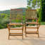 Nayoun 8 - Person Acacia Wood Patio Dining Set with Round Table-1448725527-1448725524
