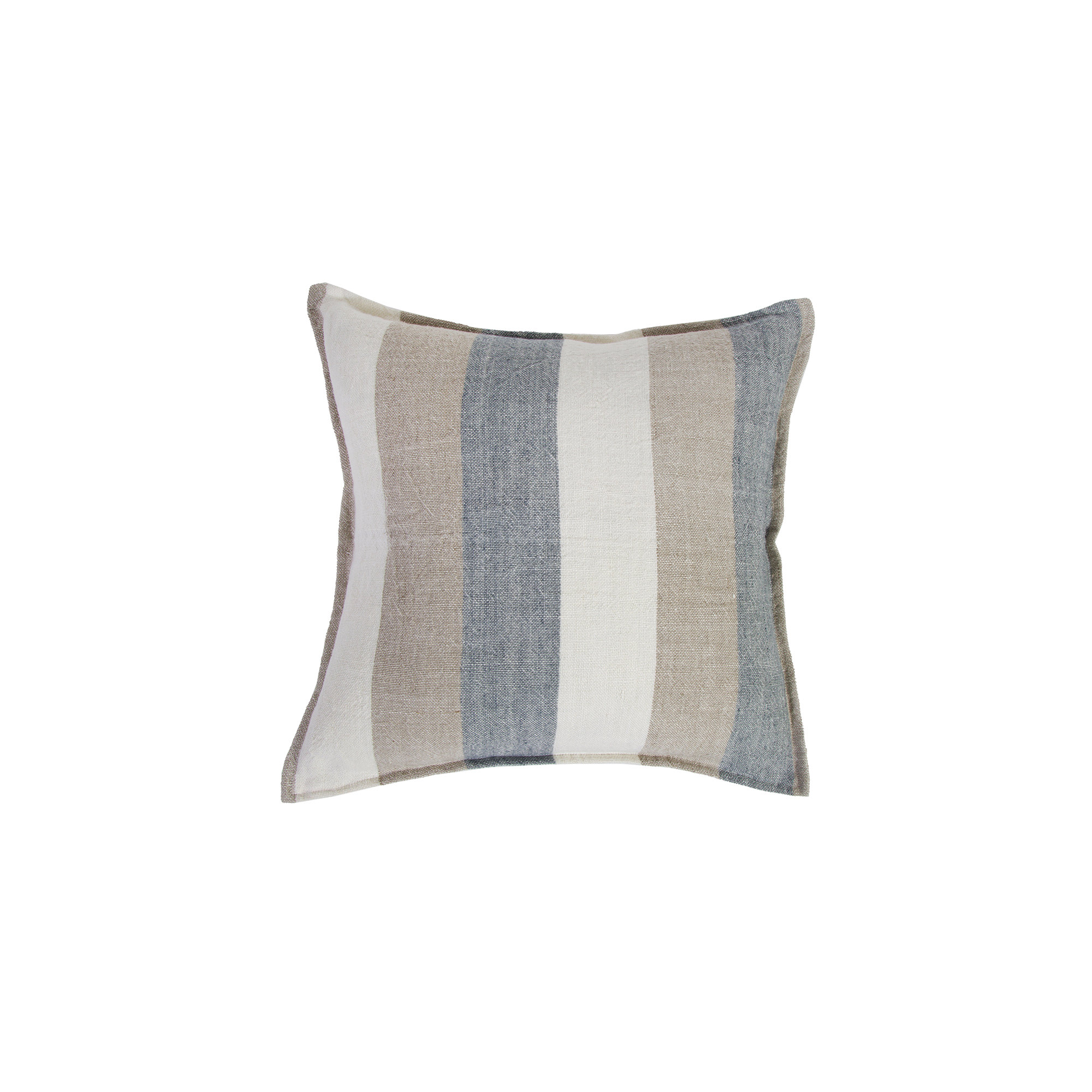 Monterey Striped Linen Throw Pillow, Square, 20" x 20"