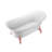 67'' Streamline Clawfoot Soaking Acrylic Bathtub With Drain, Clawfeet, and Bamboo Tray-14879737-14879728
