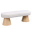Chambre à coucher en tissu beige, longueur de 49 po, capacité de 300 lb, banc en tissu sans assemblage pour la chambre à coucher, salle à manger, entièrement assemblé