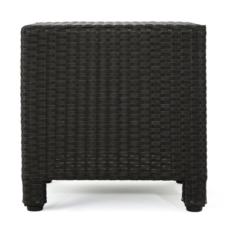 Table d'appoint - table d'appoint, cube brun foncé, l 17,87 po x P H, sans assemblage pour une table d'installation rapide en brun, forme de cube, largeur de profondeur de 18 po, nécessaire