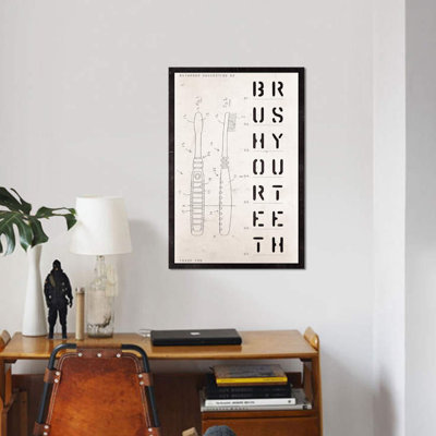 «Toothbrush Brevet Print», impression sur toile