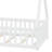Tent-Shaped Floor Bed With Design, Guardrails And  Slats-736125731